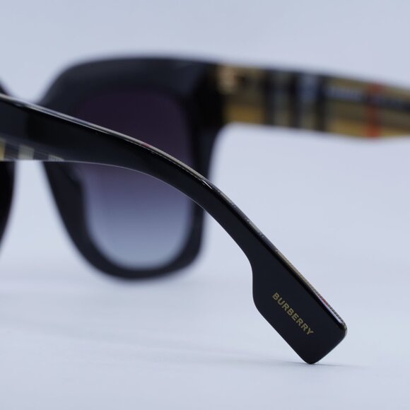 Burberry BE4364 39428G Women Sunglasses Black Square Frame, Grey Lenses main image 12